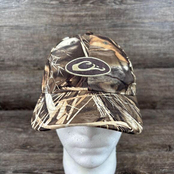Drake Waterfowl Hat Cap Strap Back Camouflage Embroidered Logo Men's Hunting - Picture 1 of 6